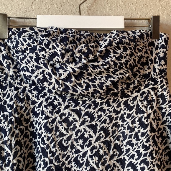 J CREW Strapless Midi Dress Blue Size 4 - Picture 3 of 13